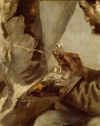 Frederick Bazille an seiner Staffelei, 1867 (Detail)